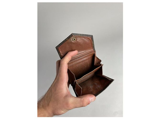 Billetera de cuero marrón Louis Vuitton Kimono Castaño - vista 4