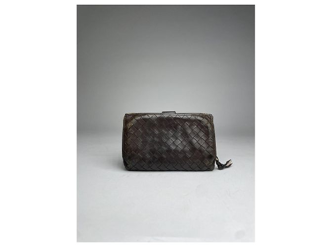 Billetera de cuero marrón Intrecciato de Bottega Veneta Castaño - vista 2