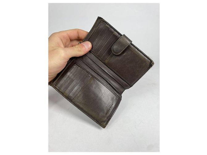 Billetera de cuero marrón Intrecciato de Bottega Veneta Castaño - vista 3