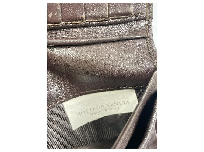 Billetera de cuero marrón Intrecciato de Bottega Veneta Castaño - vista 4