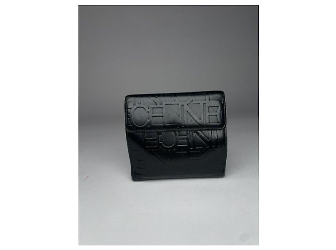 Céline Celine Triomphe Black Patent Leather Wallet - view 3