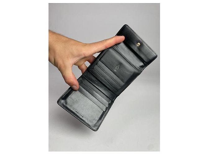 Céline Celine Triomphe Black Patent Leather Wallet - view 4