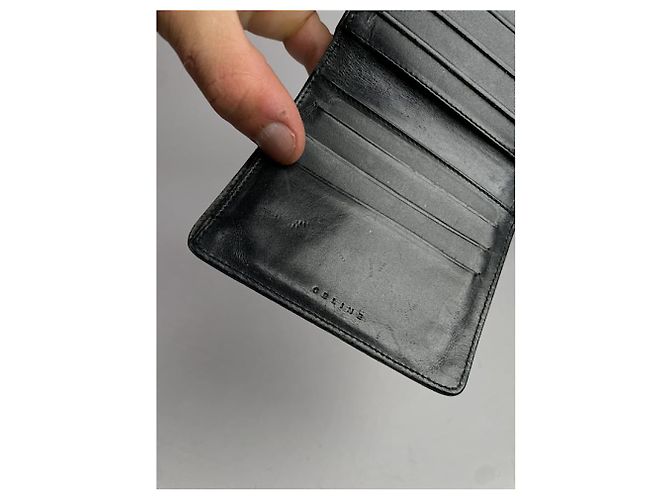 Céline Celine Triomphe Black Patent Leather Wallet - view 5