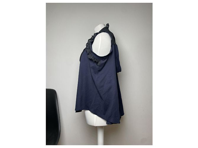 Prada Marineblaues Baumwolloberteil - Ansicht 3