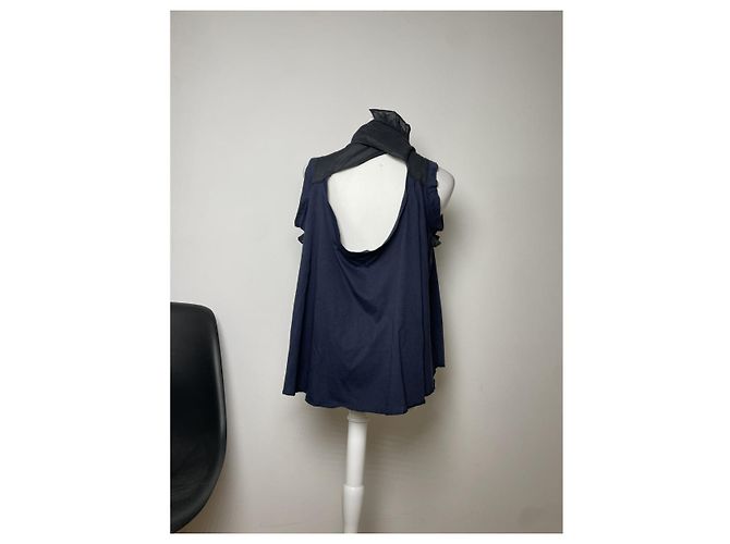 Prada Marineblaues Baumwolloberteil - Ansicht 4
