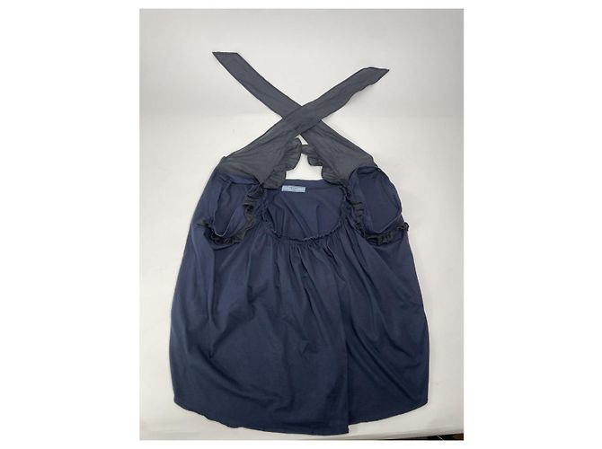 Prada Marineblaues Baumwolloberteil - Ansicht 5