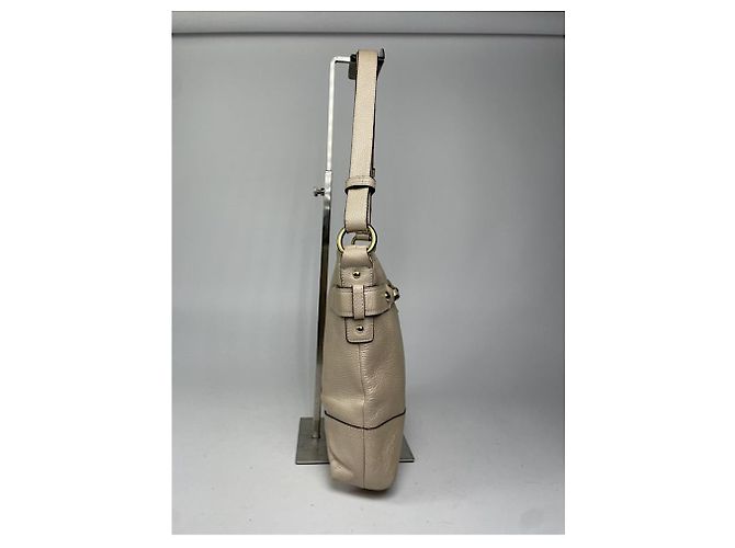 Coach Signature Sufflette Beiger Lederhandtasche - vista 5