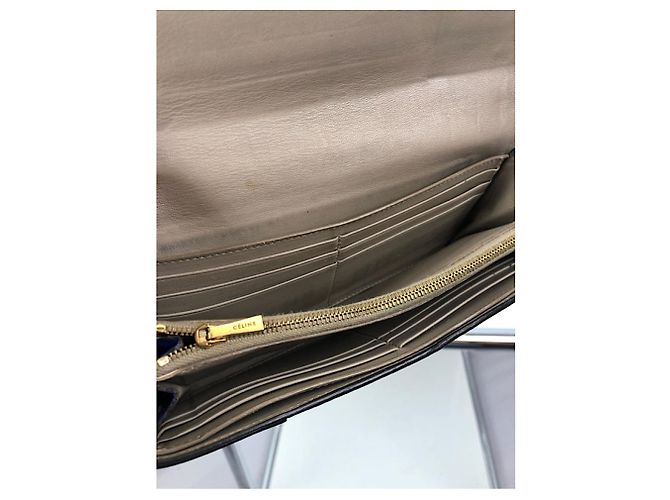 Céline Cartera de charol azul marino Celine - vista 5