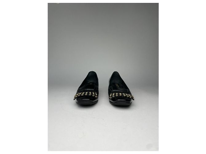 Louis Vuitton Upper Case Black Patent Leather Flat - view 2