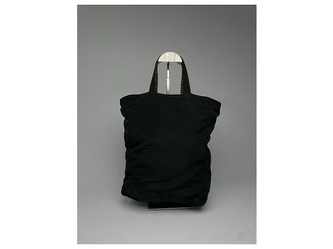 Bottega Veneta Campana schwarze Polyester-Handtasche - Ansicht 2