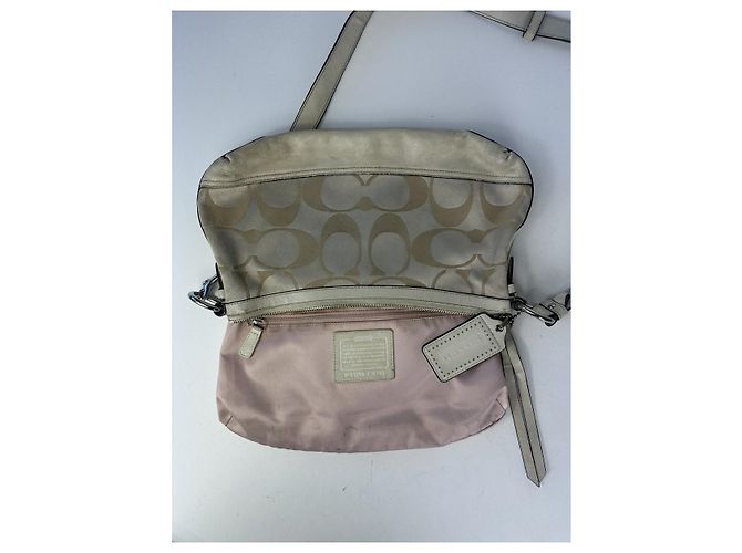 Borsa in pelle bianca Sufflette Signature di Coach Bianco - vista 2