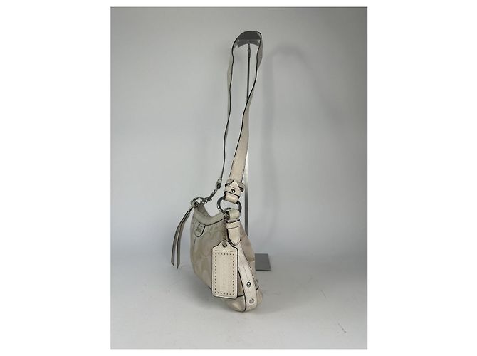 Borsa in pelle bianca Sufflette Signature di Coach Bianco - vista 4