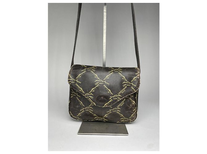 Borsa a mano in pelle marrone Longchamp - vista 2