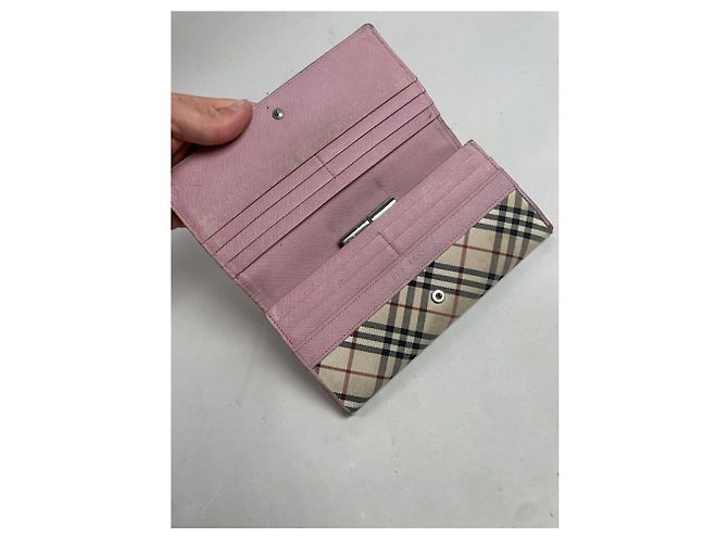 Cartera de cuero rosa Burberry - vista 4