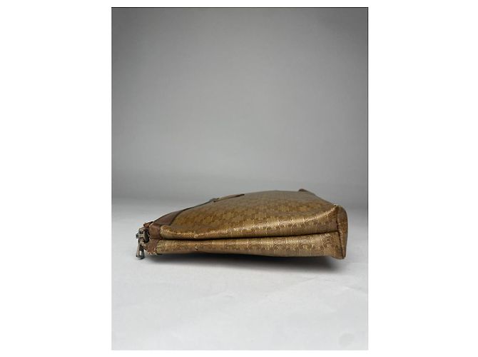 Céline Clutch in pelle marrone vintage Celine Triomphe - vista 5