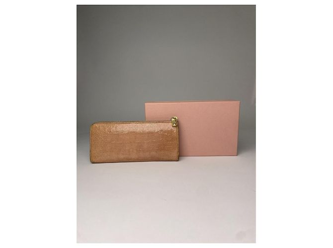 Cartera de cuero marrón Miu Miu Castaño - vista 2