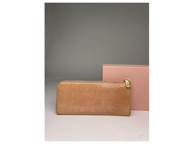 Cartera de cuero marrón Miu Miu Castaño - vista 3