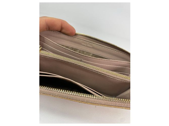 Cartera de cuero marrón Miu Miu Castaño - vista 4