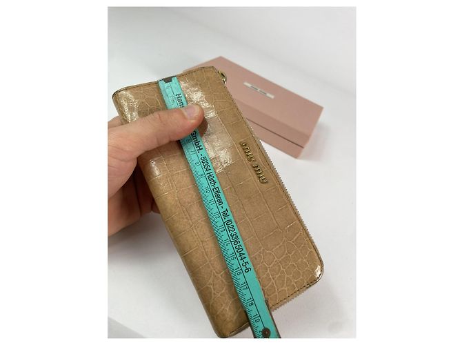 Cartera de cuero marrón Miu Miu Castaño - vista 5
