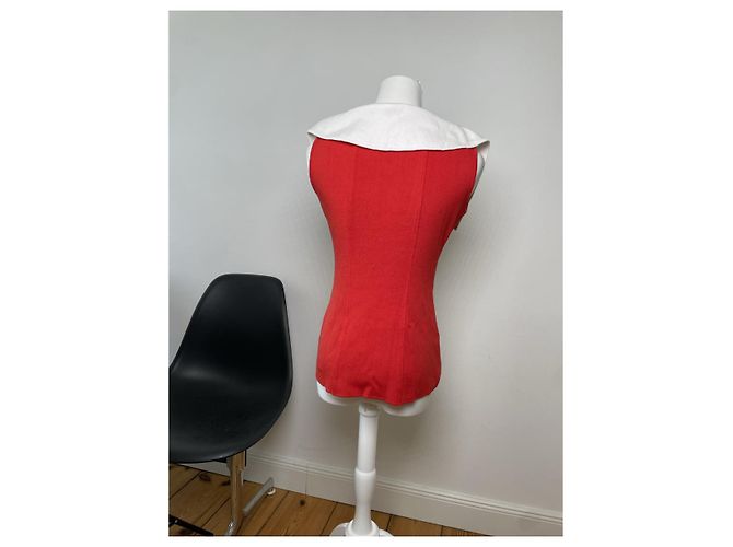 Top de algodón rojo Dior Roja - vista 4