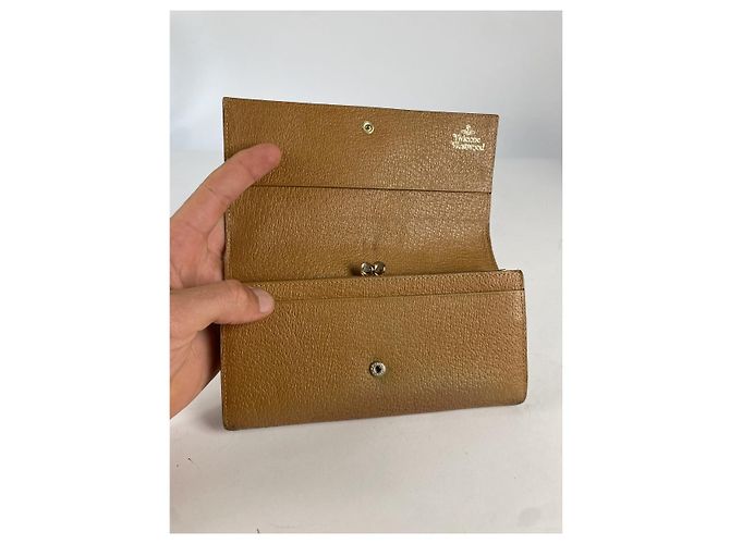 Cartera de cuero marrón Vivienne Westwood - vista 4