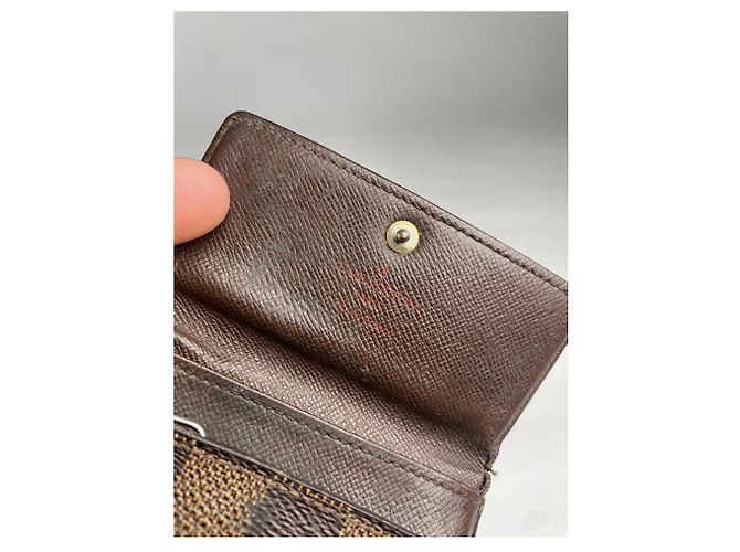 Borsa in pelle marrone Louis Vuitton Lockme - vista 3