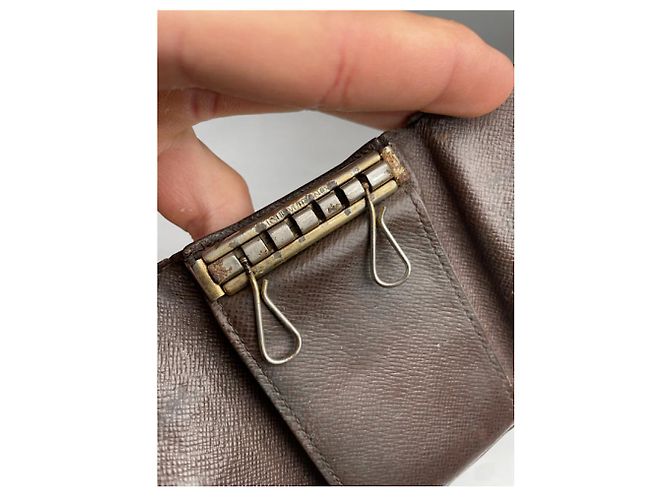 Borsa in pelle marrone Louis Vuitton Lockme - vista 5