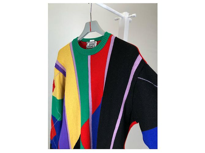 Gianni Versace Mehrfarbige Wollstrickwaren Mehrfarben - Ansicht 2
