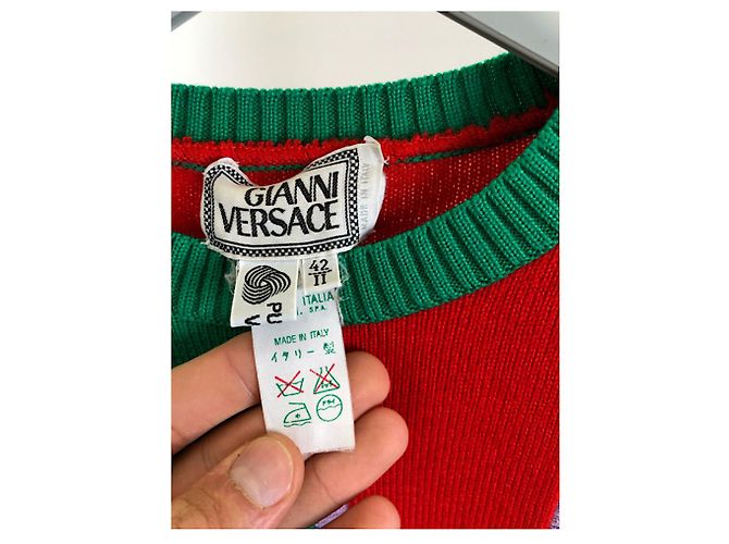 Gianni Versace Mehrfarbige Wollstrickwaren Mehrfarben - Ansicht 4