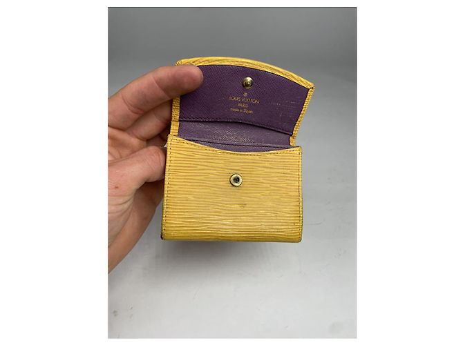 Borsa in pelle gialla Louis Vuitton Giallo - vista 3
