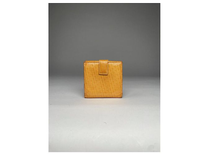Cartera de cuero patent amarillo Dior - vista 2