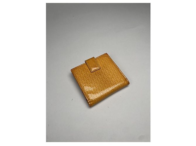 Cartera de cuero patent amarillo Dior - vista 4