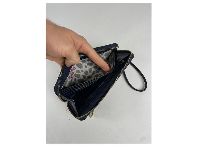 Coach Navy Cotton Wallet Navy blue - view 5