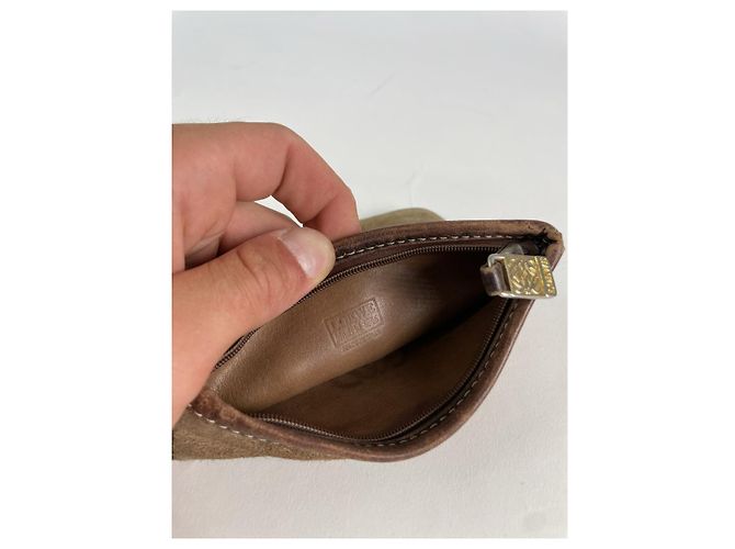 Clutch T Loewe in pelle marrone - vista 2