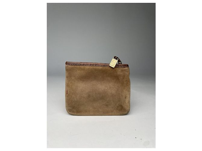 Clutch T Loewe in pelle marrone - vista 3