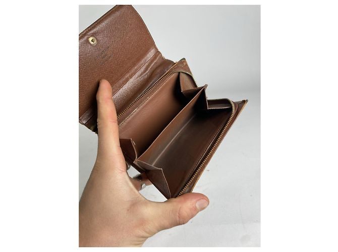 Cartera de cuero marrón Alexandra de Louis Vuitton Castaño - vista 5