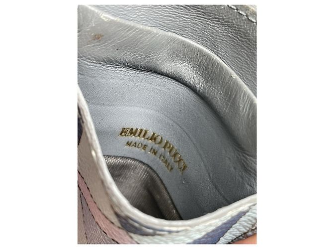 Borsa in pelle blu Emilio Pucci - vista 3