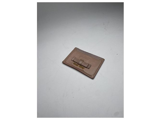 Borsa in pelle beige Miu Miu - vista 4