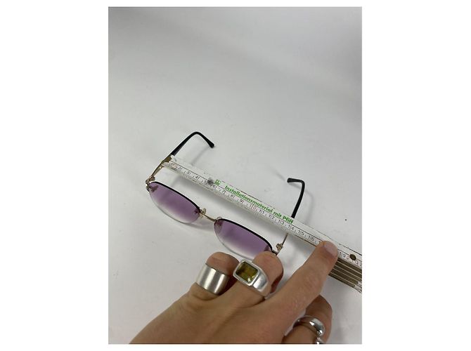 Gafas de sol de plástico morado Yves Saint Laurent Púrpura - vista 5