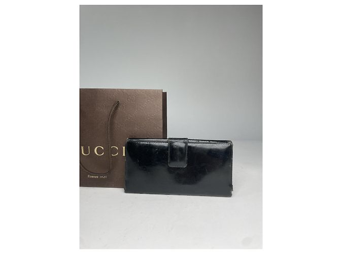 Portafoglio in pelle nera Gucci Soho Nero - vista 2