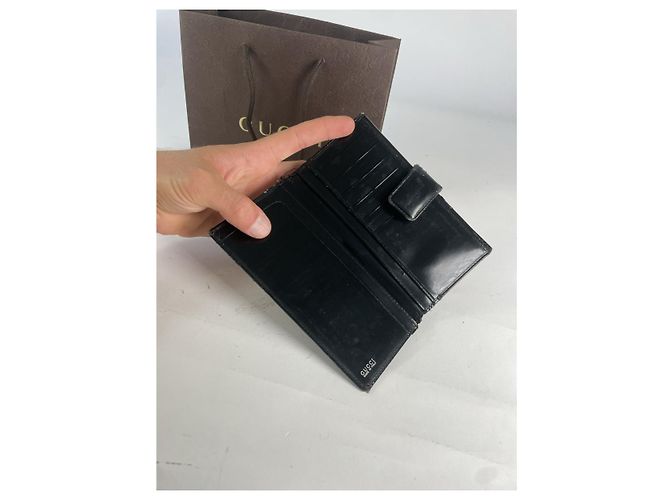 Portafoglio in pelle nera Gucci Soho Nero - vista 4