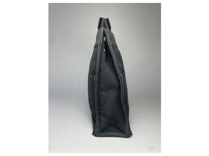 Borsa a mano in cotone nero Hermès - vista 3