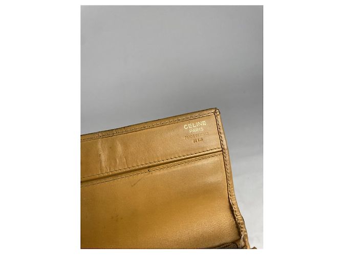 Céline Portafoglio in pelle marrone vintage Celine Triomphe - vista 5