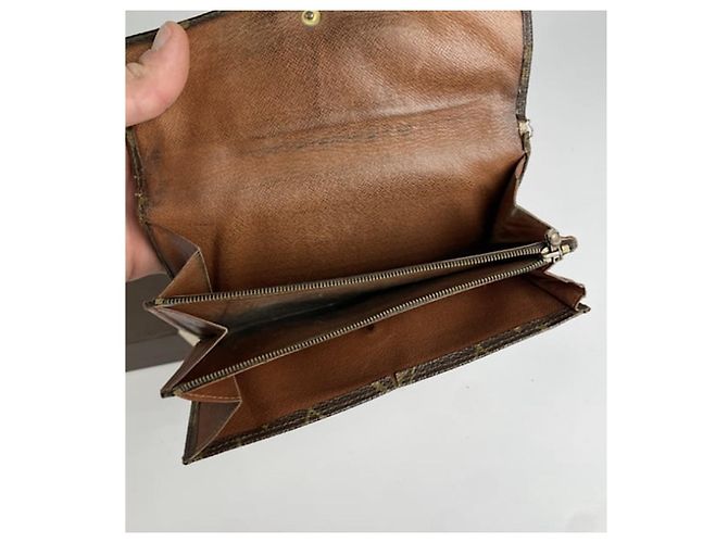 Billetera de cuero marrón Louis Vuitton Kimono Castaño - vista 4