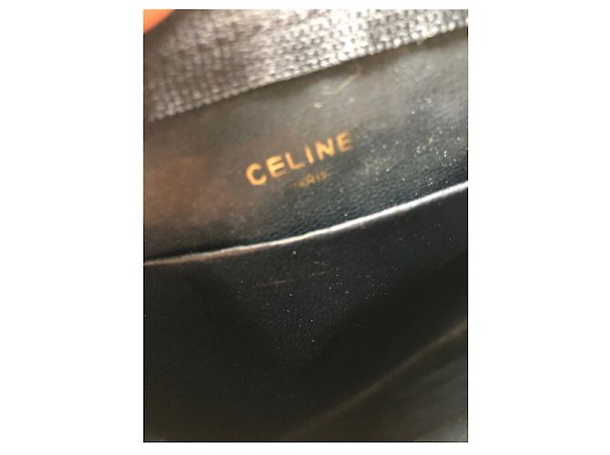 Céline Clutch in pelle nera Celine Trotteur Nero - vista 3