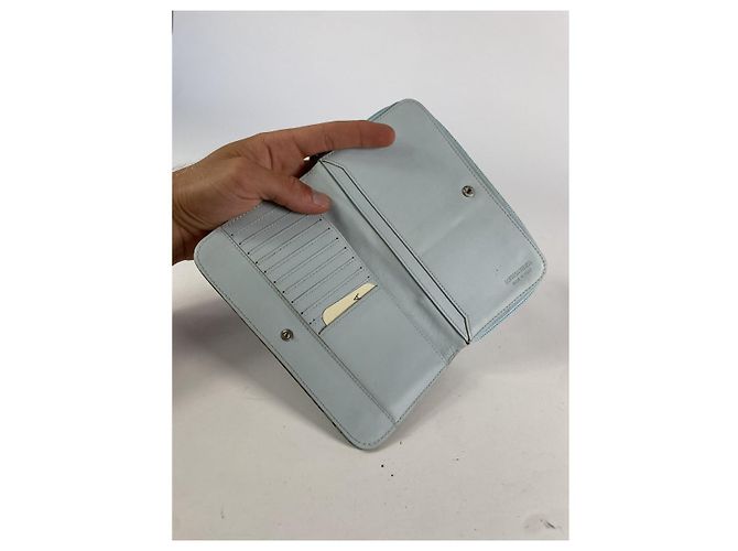 Bottega Veneta blauer Leder Geldbeutel - Ansicht 3