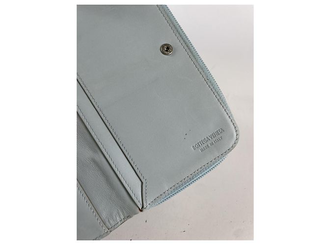 Bottega Veneta blauer Leder Geldbeutel - Ansicht 4