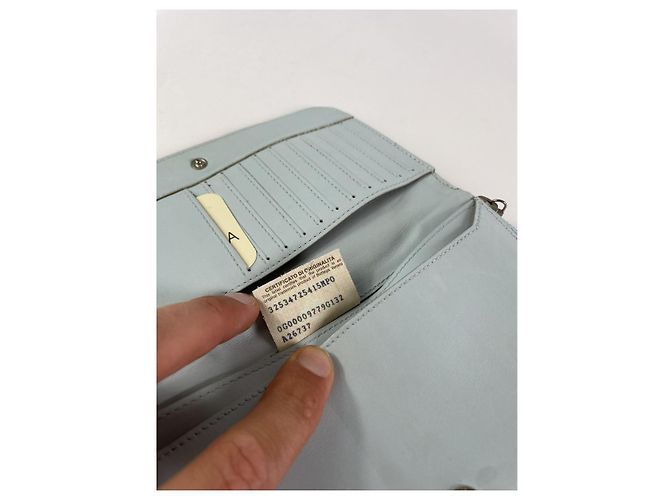 Bottega Veneta blauer Leder Geldbeutel - Ansicht 5