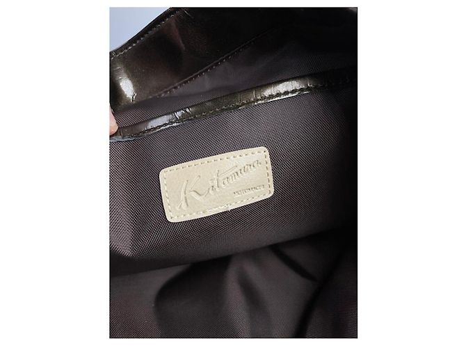 Autre Marque Sac à main en polyester marron non signé - vue 2