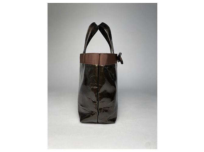 Autre Marque Sac à main en polyester marron non signé - vue 4
